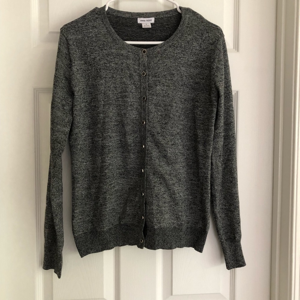 Gray button up cardigan